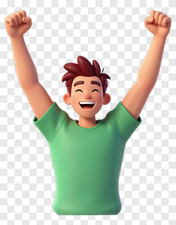 Happy Man Celebrating PNG