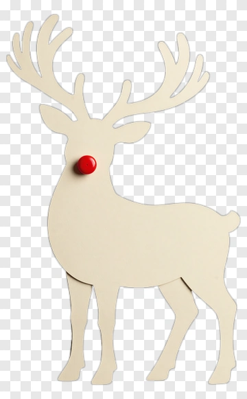 Reindeer With Red Nose PNG