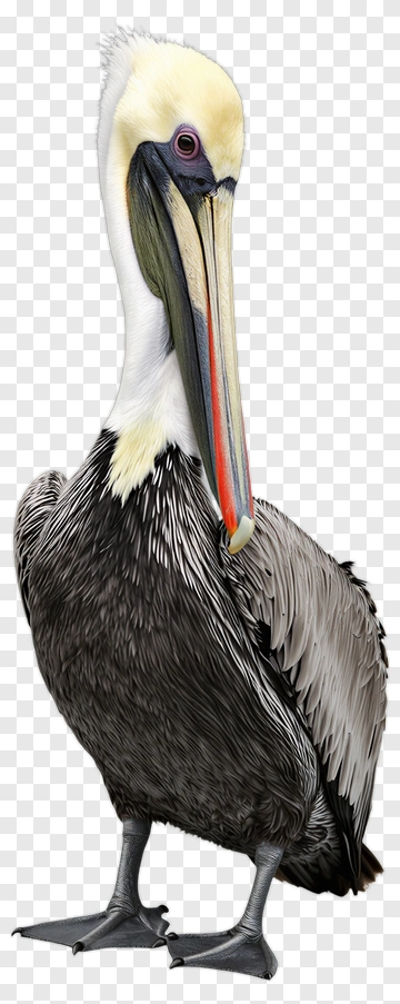 Pelican With Distinctive Beak And Feathers PNG