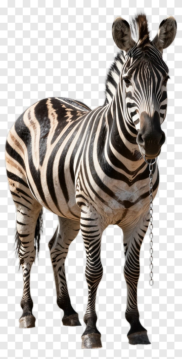 Zebra With Chain PNG