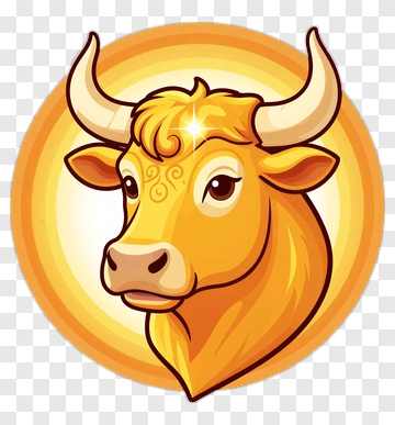 Cartoon Bull Zodiac Symbol PNG