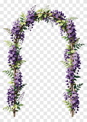 Wisteria Flower Arch PNG
