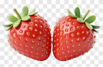 Two Strawberries PNG
