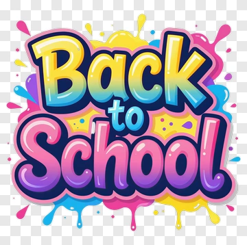Back To School Text Design PNG