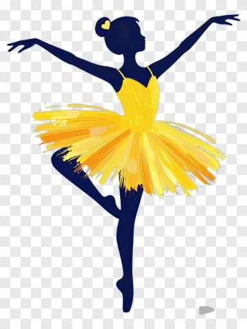 Ballerina In Yellow Tutu PNG