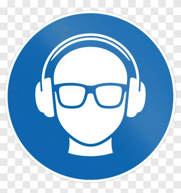Blue Headphones And Glasses Icon PNG