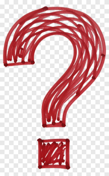 Red Question Mark Hand Drawn PNG