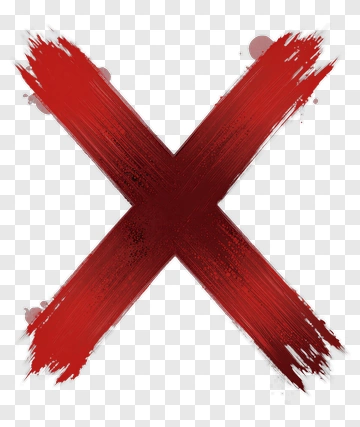 Red Cross Painted Mark PNG