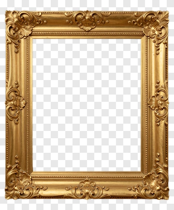 Gold Ornate Picture Frame PNG