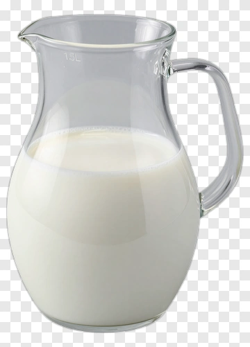Glass Milk Jug Filled With Milk PNG