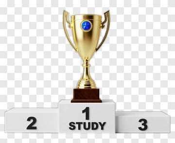 Golden Trophy On Podium PNG