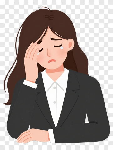 Sad Businesswoman With Tears PNG