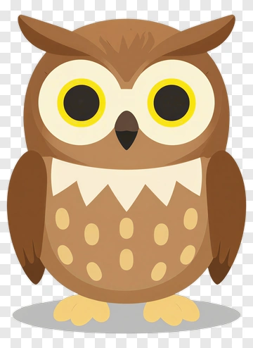 Cute Cartoon Owl PNG