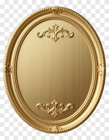 Gold Oval Frame PNG