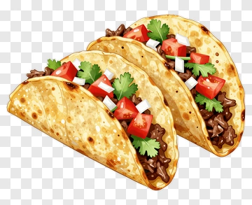 Fresh Tacos With Tomato And Cilantro PNG