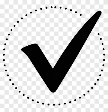 Black Checkmark In Dotted Circle PNG