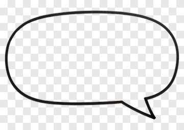 Black Speech Bubble Outline PNG