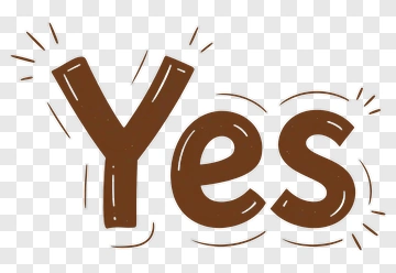 Affirmative Word Design PNG