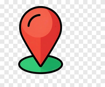Red Location Pin With Green Base PNG