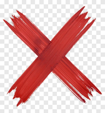 Red Cross Painted With Brush Strokes PNG