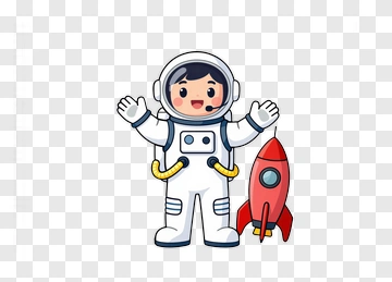 Astronaut With Rocket PNG