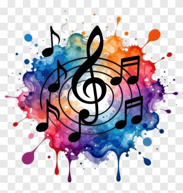 Colorful Musical Note Design PNG
