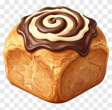 Chocolate Swirl Bun PNG