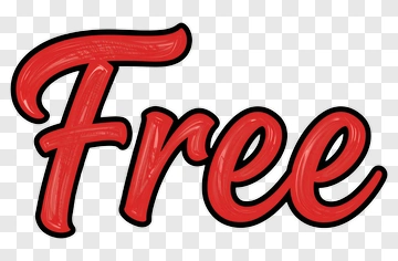 Red Hand Drawn Free Text PNG