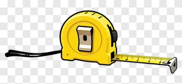 Yellow Tape Measure With Black Tape PNG