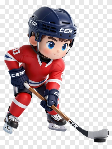Child Hockey Player In Action PNG
