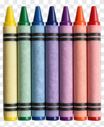 Set Of Colorful Crayons PNG