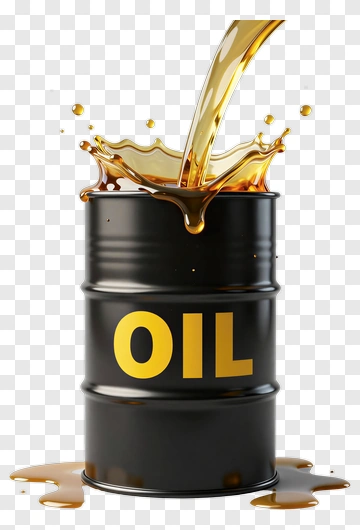 Oil Barrel With Golden Splash PNG