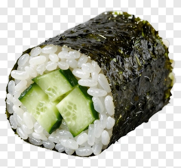 Sushi Roll With Cucumber And Rice PNG