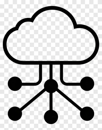 Cloud And Network Connection Icon PNG