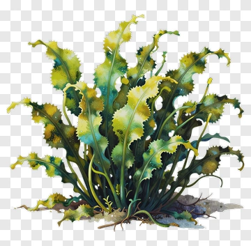 Watercolor Plant With Yellow And Green Leaves PNG