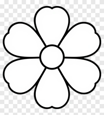 Simple Flower Outline PNG