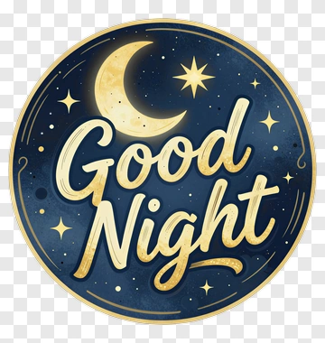 Good Night Moon Stars Design PNG