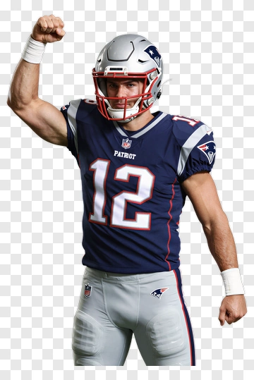Football Player In Patriots Uniform PNG