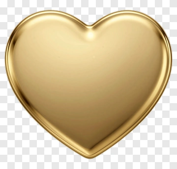 Golden Heart PNG