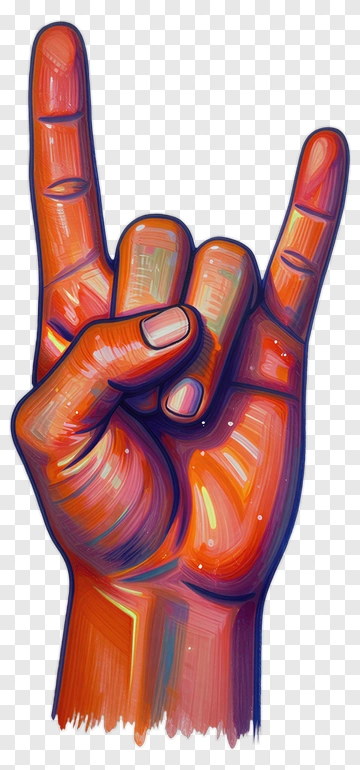 Hand Making Rock Sign PNG