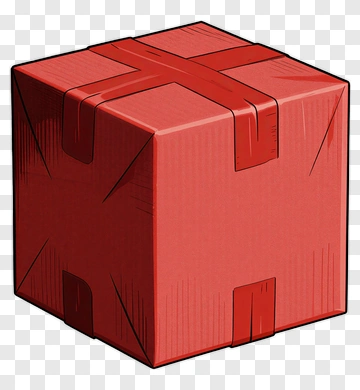 Red Delivery Box PNG