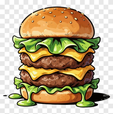 Double Cheeseburger PNG