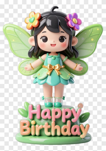 Birthday Fairy Figurine PNG