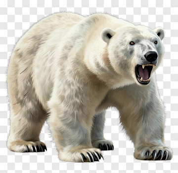 Polar Bear Roaring PNG