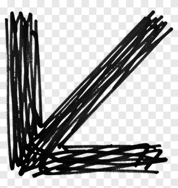 Hand-drawn Black Arrow On White Background PNG