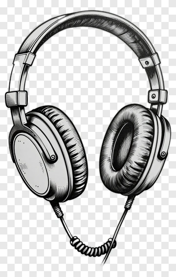 Hand Drawn Headphones PNG