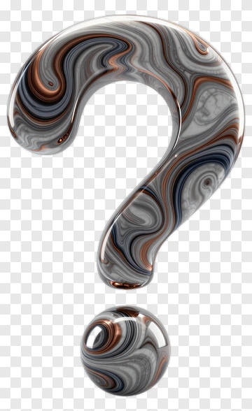 Marbled Question Mark And Sphere PNG