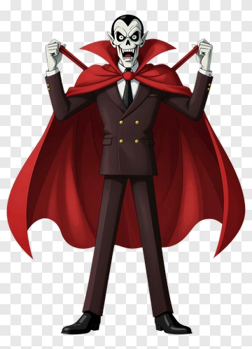 Vampire In A Red Cape PNG