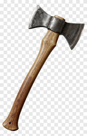 Wooden Handle Axe PNG
