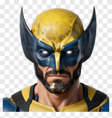 Wolverine In Detailed Helmet PNG